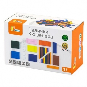Навчальний набір Viga Toys Палички Кюїзенера (51765) - Pampik