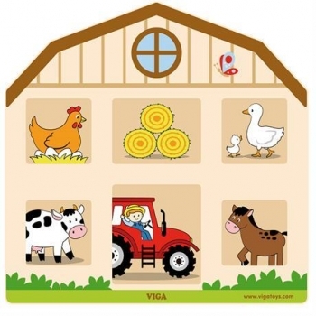 Настінна іграшка-бізіборд Viga Toys Відкрий замок (51627) - Pampik - 2
