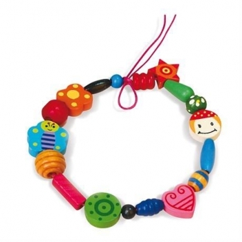 Набір для творчості Viga Toys Дерев'яні намистинки (56002) - Pampik - 2