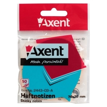 Стікери з клейким шаром Axent Фраза, 70х70 мм, 50 листів (2443-03-A) - Pampik - 3