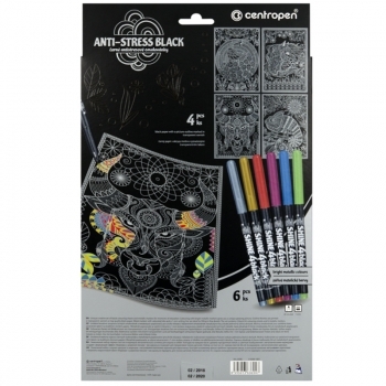 Раскраска на черной бумаге с маркерами Centropen (9390) - Pampik - 4