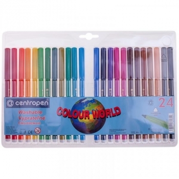 Фломастери Centropen, 24 шт. (7550/24 ТП) - Pampik