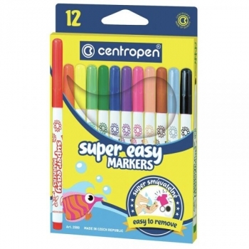 Фломастеры Centropen Super Easy, 12 шт. (2580) - Pampik