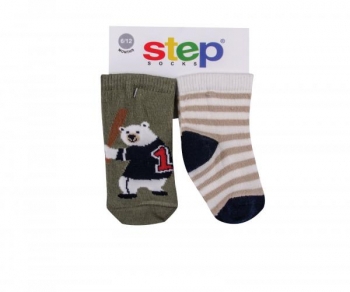 

Носки Step Socks Baby Collection Бейсбол, р.23/24, 2 шт., коричневый с молочным (1994