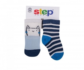 

Носки Step Socks Baby Collection Котик, р.23/24, 2 шт., темно-синий с белым (10015