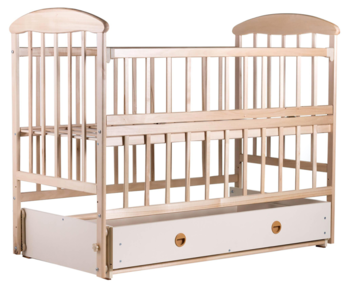 Дитяче ліжко Наталка ОСМЯО, з ящиком і маятником, вільха світла (20114) - Pampik