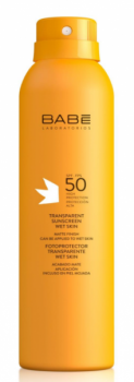 Сонцезахисний водостійкий спрей Babe Laboratorios SPF 50+, з прозорою текстурою, 200 мл - Pampik