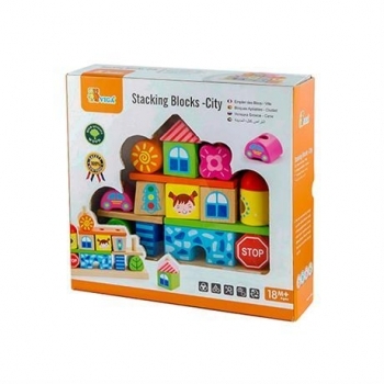 Набір кубиків Viga Toys Місто (50043) - Pampik - 3