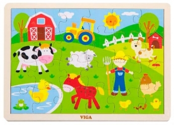 Пазл Viga Toys Ферма, 24 элемента (50197) - Pampik