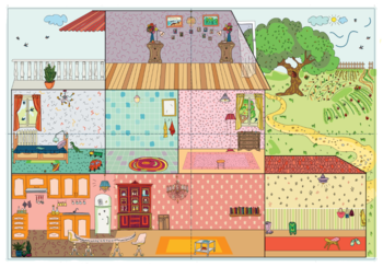 Гра Умняшка Ляльковий будиночок, з багаторазовими наліпками (КП-003) - Pampik - 2