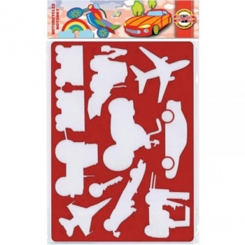 Трафарет пластиковый Koh-i-Noor Транспорт, 31х20 см (9820/4) - Pampik