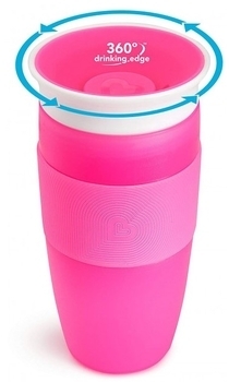 Чашка-непроливайка Munchkin Miracle 360 ​​Sippy, 414 мл, рожевий (17109.03) - Pampik - 2