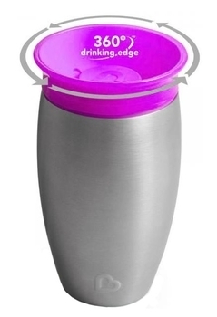 Чашка-непроливайка Munchkin Miracle 360, 296 мл, рожевий (012370.02) - Pampik - 2