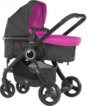 

Коляска-трансформер Chicco Urban Plus Stroller 2 в 1, черный с фиолетовым (79418.10.04