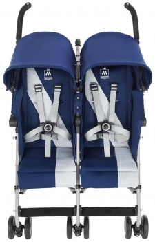 Прогулянкова коляска для двійні Maclaren Twin Triumph Blue/Silver (WM1Y120042) - Pampik - 2