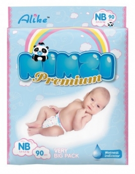 Підгузки на липучках Mimzi Premium NB (2,5-5,5 кг), 90 шт. - Pampik