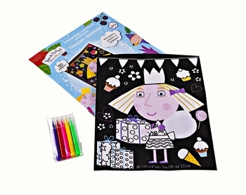 Аппликация и раскраска на бархате Ben&Holly's Little Kingdom Феечка Холли, укр. язык (119551) - Pampik - 2