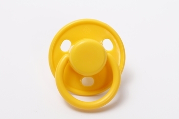 Пустушка латексна Lindo Малютка, кругла, 3+ міс., жовтий (Pk076/3-12 ж) - Pampik - 2