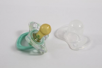 Пустушка латексна Lindo Глибока ніч, кругла, з ковпачком, 6+ міс., зелений (Pk009/6-12з) - Pampik - 3