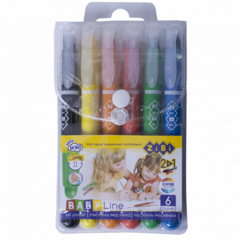 Пастель олійна ZiBi Baby Line Jumbo, 6 шт. (ZB.2495) - Pampik