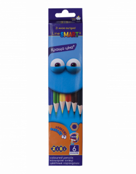Карандаши цветные ZiBi Smart Line, 6 шт. (ZB.2423) - Pampik