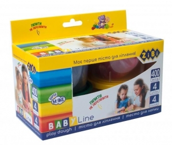 Набір тесту для ліплення ZiBi Baby Line, 4 шт. (ZB.6251) - Pampik