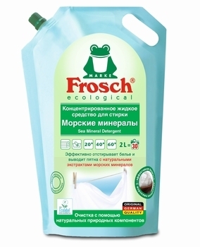 Концентрований рідкий засіб для прання Frosch Морські мінерали, 2 л - Pampik - 2