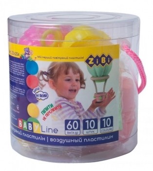 Набір повітряного пластиліну ZiBi Baby Line, 10 шт. (ZB.6254) - Pampik