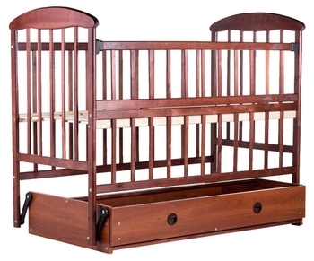 Дитяче ліжко Наталка ОТМЯО, з ящиком і маятником, вільха темна (20113) - Pampik - 3