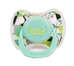 Пустушка латексна Lindo Глибока ніч, кругла, з ковпачком, 6+ міс., зелений (Pk009/6-12з) - Pampik