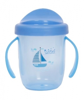 Поїльник-непроливайка Lindo, з ручками, 6+ міс., 210 мл, блакитний (Li 709 гол) - Pampik