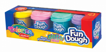 Масса для лепки Colorino Пастель Glitter, 4 цвета (34326PTR) - Pampik