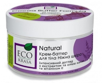 Крем-батер для тіла EcoKrasa Ніжна шкіра, 230 мл - Pampik