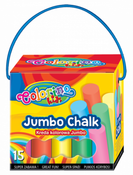 Кольорова крейда Colorino Jumbo, 6 кольорів, 15 шт. (65825PTR) - Pampik