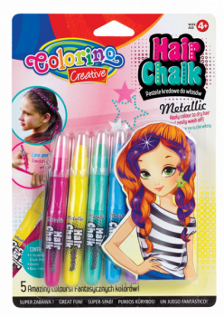 Мел для волосся Colorino Metallic, 5 кольорів (68680PTR) - Pampik