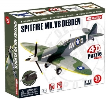 

3D Пазл 4D Master Самолет Spitfire MK.VB Debden, 30 элементов (26903