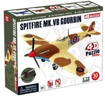 

3D Пазл 4D Master Самолет Spitfire MK.VB Gourbin, 30 элемента (26909