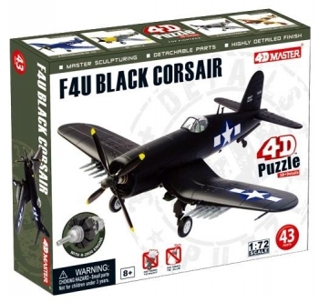 

3D Пазл 4D Master Самолет F4U Black Corsair, 43 элемента (26906