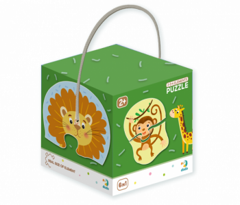 Пазл DoDo 6 в 1 Дикі тварини, 18 шт. (300153) - Pampik - 2