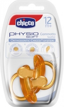 

Латексная пустышка Chicco Physio Soft, 12+ мес., 2 шт. (73024.31