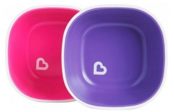 Набір тарілок Munchkin Splash Bowls, 2 шт., Рожевий з фіолетовим (46725.02) - Pampik