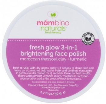 Скраб для обличчя Mambino Organics Сяйво свіжості 3 в 1, очищення-освітлення-сяйво, 50 г - Pampik - 2