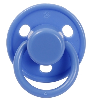 Пустушка силіконова Lindo Малютка, кругла, 0-6 міс., синій (Pk075/0-6син) - Pampik