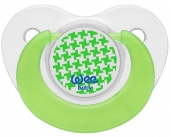 

Ортодонтическая силиконовая пустышка Wee Baby Trend, 0-6 мес., зеленый (797-green)