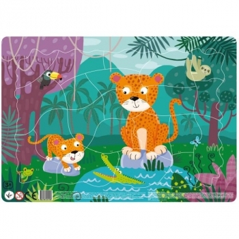 Пазл DoDo Леопарди, з рамкою, 21 шт. (R300185) - Pampik