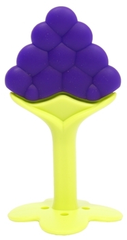 Прорізувач для зубів Lindo Виноград, силіконовий, фіолетовий з салатовим (LI 320 вин) - Pampik