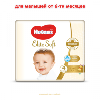 Підгузки на липучках Huggies Elite Soft 4 (8-14 кг), 33 шт. - Pampik - 3