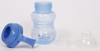 Поїльник-непроливайка Lindo, з силіконовим носиком і знімними ручками, 6+ міс., 270 мл, блакитний (LI 704 гол) - Pampik - 3