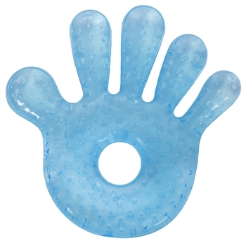 Прорізувач для зубів Lindo Рука, латексний, блакитний (Pk 086 гол) - Pampik