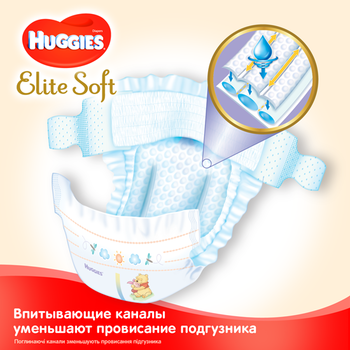 Підгузки на липучках Huggies Elite Soft 3 (5-9 кг), 160 шт. (2 уп. по 80 шт.) - Pampik - 6